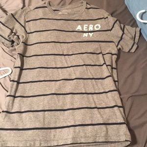 two shirts: one american eagle and one aeropostale